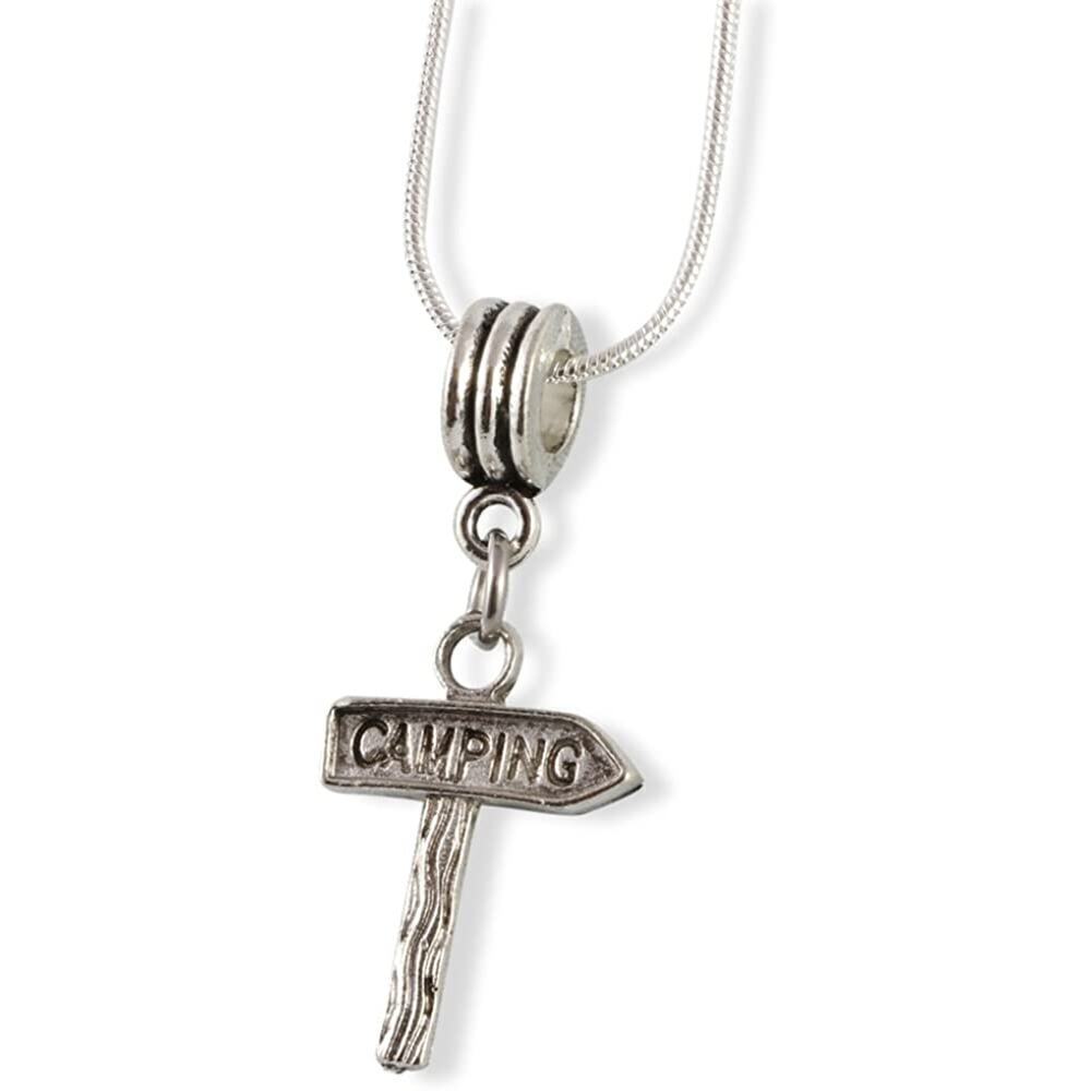 Camping Sign Snake Chain Necklace